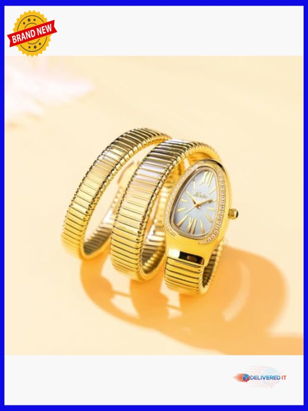 Women's Quartz Wrist Watch with Rhinestones Light Luxury Bracelet Clock - Picture 3 of 7